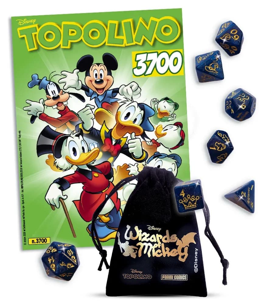 Topolino - Supertopolino 3700 + I Dadi da Gioco di Wizards of Mickey - Panini Comics - Italiano