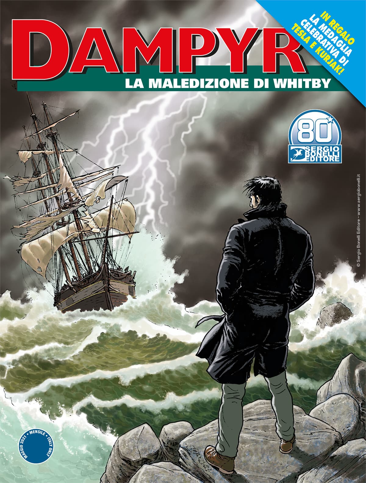 Dampyr 254 - La Maledizione di Whitby - Con Medaglia Tesla e Kurjak - Sergio Bonelli Editore - Italiano