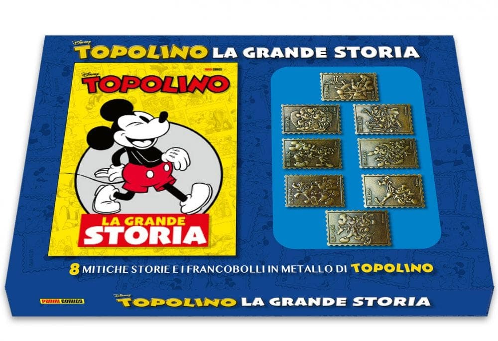 Topolino - La Grande Storia Cofanetto Box Set Francobolli Metallici - Disney Special Books 4 - Panini Comics - Italiano