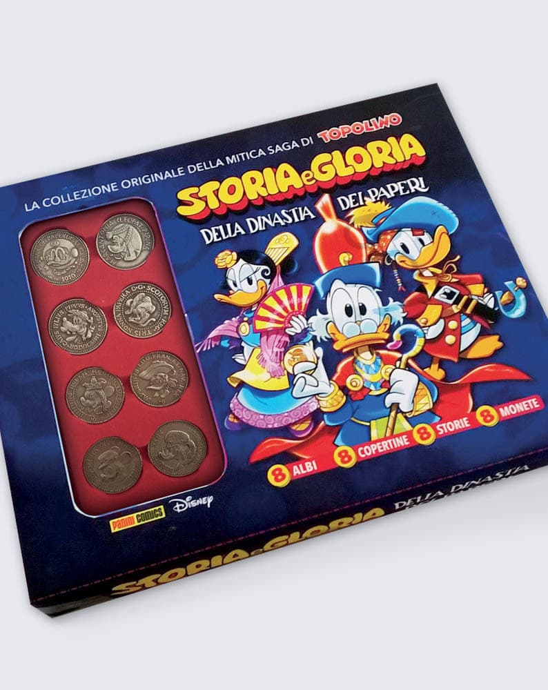 Topolino - Storia e Gloria della Dinastia dei Paperi Cofanetto + Monete - Panini Comics - Italiano