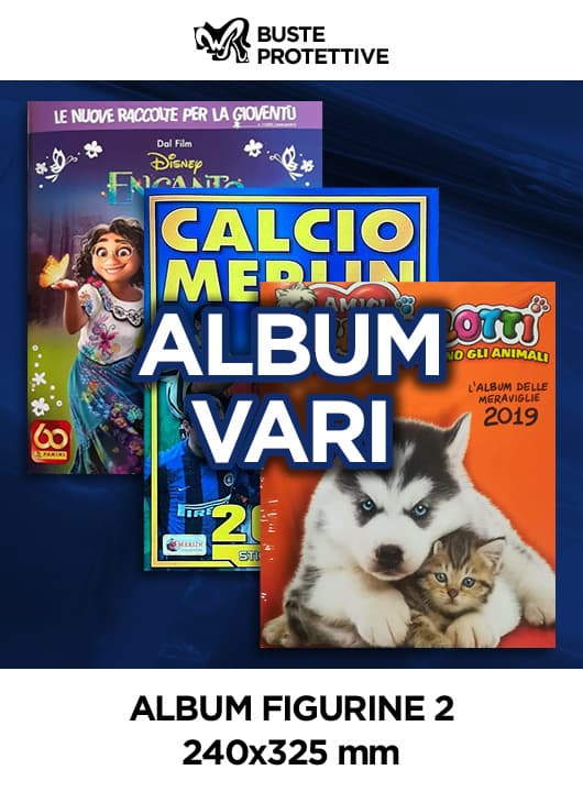 Album Figurine 2 - 240x325 - Buste Protettive Fumetti - Confezione da 100 - WR Buste