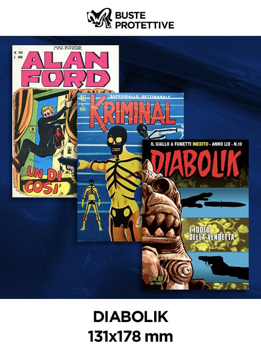 Diabolik - 131x178 - Buste Protettive Fumetti - Confezione da 100 - WR Buste