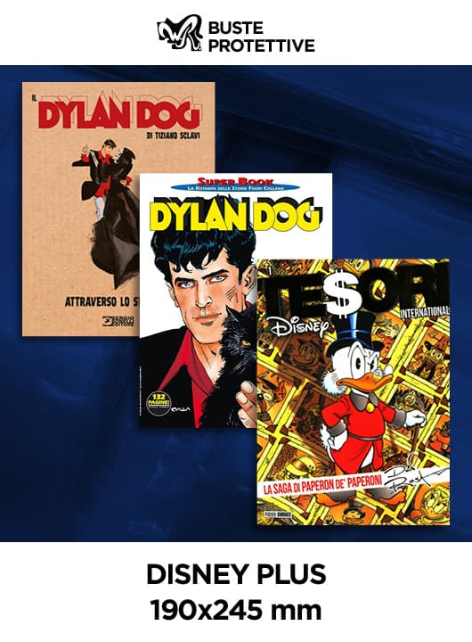 Disney Plus - 190x245 - Buste Protettive Fumetti - Confezione da 100 - WR Buste