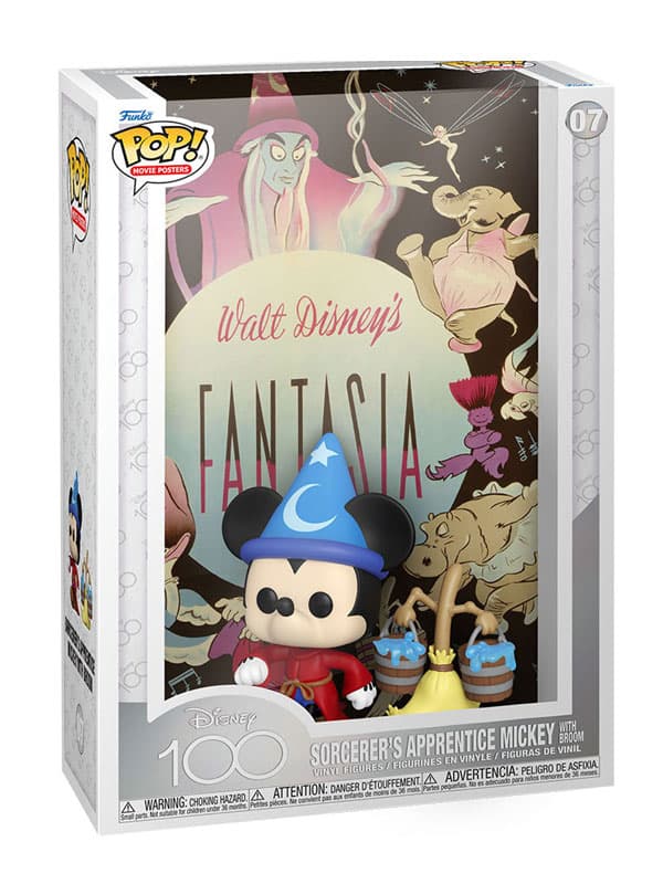 Disney 100 - Sorcerer's Apprentice Mickey with Broom - Funko POP! #07 - Movie Posters