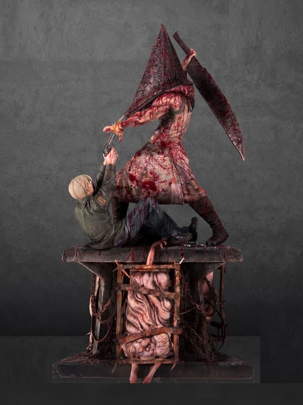 Silent Hill Elite Exclusive Statue 1/4 Red Pyramid Thing VS James Sunderland 88 cm