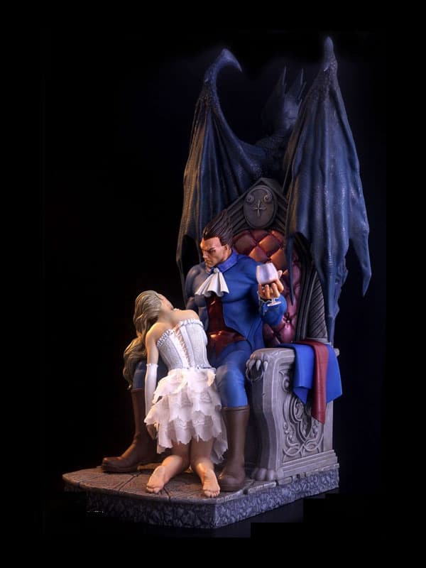 Darkstalkers Diorama Demitri Maximoff - The Ruler of Zeltzereich 71 cm