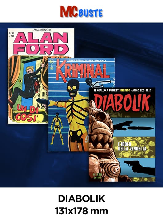 Diabolik - 131x178 - Buste Protettive Fumetti - Confezione da 100