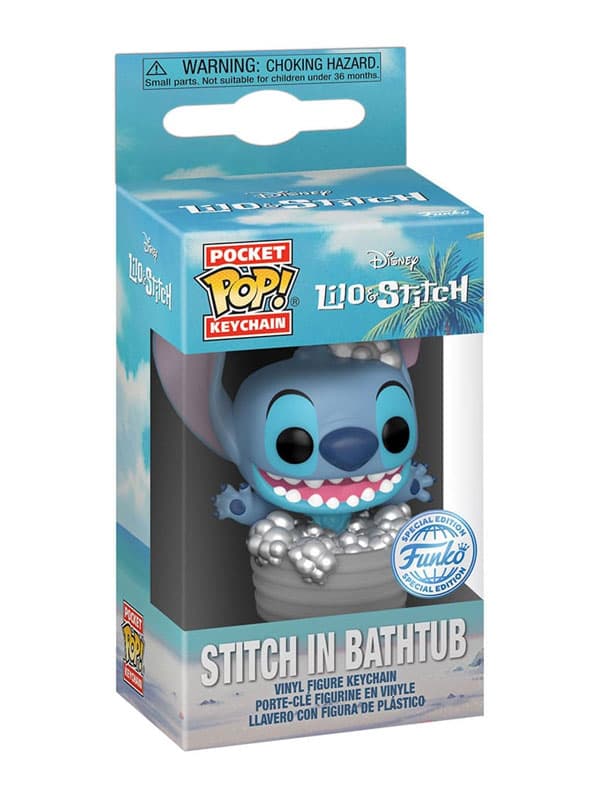 Disney: Lilo & Stitch - Stitch in Bathtub - Pocket POP! Keychain - Special Edition