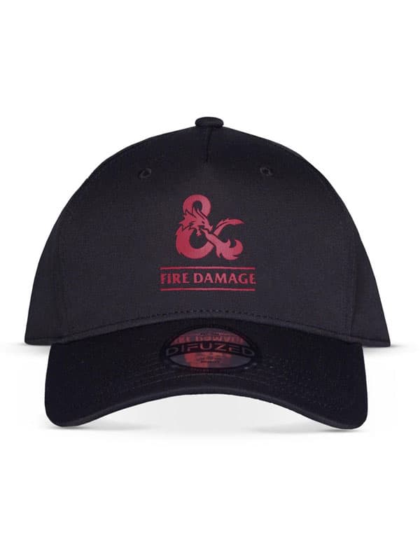 Dungeons e Dragons Curved Bill Cappello Fire Damage - colore: Nero