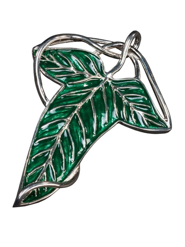 Il Signore degli Anelli Replica 1/1 Elven Spilla e catena a foglia (Sterling Silver)
