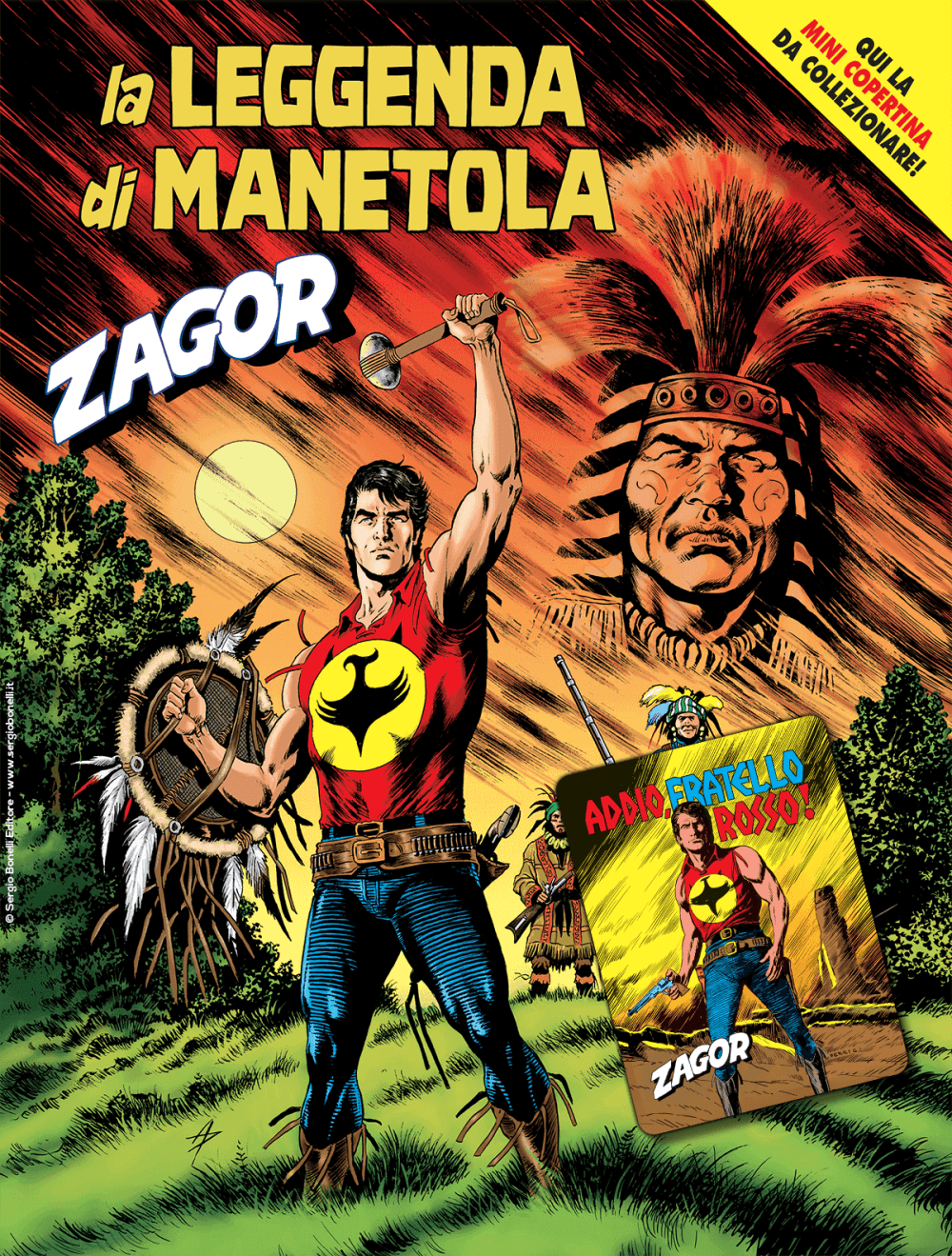 Zagor 694 - La Leggenda di Manetola - Cover B - Zagor 122 - Zenith Gigante 745 - Sergio Bonelli Editore - Italiano