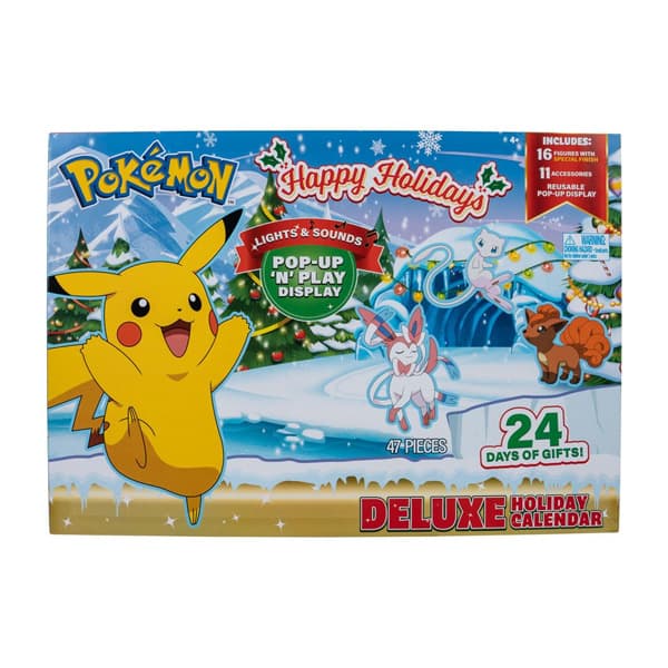 Pokémon Calendario dell'Avvento Christmas Holidays Deluxe - 24 Giorni - 16 Figures + 8 Decorazioni