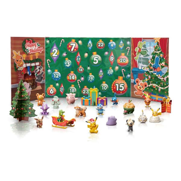 Pokémon Calendario dell'Avvento Christmas Holidays - 24 Giorni - 16 Figures + 8 Decorazioni