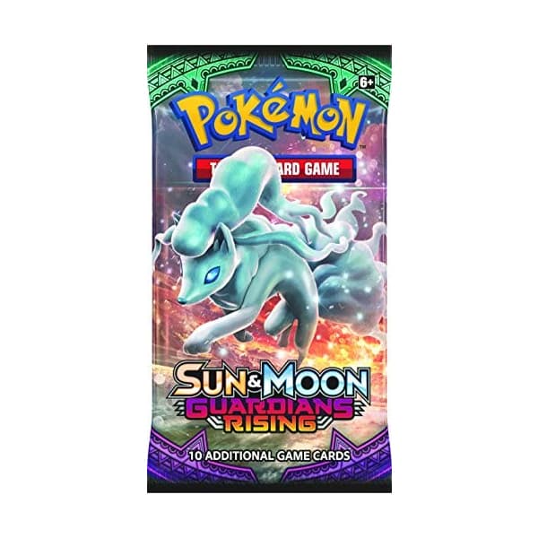 Pokemon Busta di Espansione 10 carte - Booste Pack Sun and Moon Guardians Rising - Artwork Ninetales di Alola