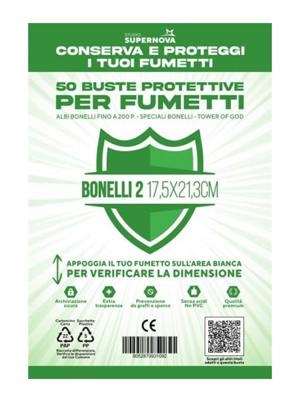 50 Buste Protettive Bonelli 2 (17,5 X 21,3) - Studio Supernova