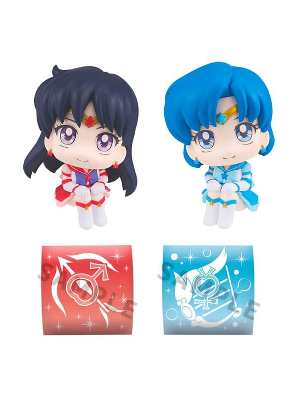 Sailor Moon Cosmos - Eternal Sailor Mercury e Eternal Sailor Mars Set 11 cm - Look Up - PVC Statues