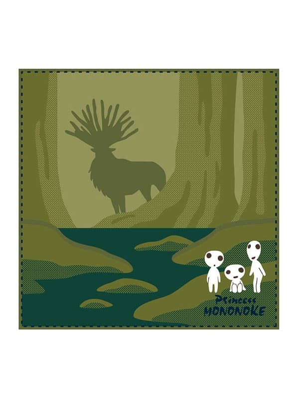 Mini asciugamano - Studio Ghibli - Princess Mononoke Shadow of the Deer God 25 x 25 cm