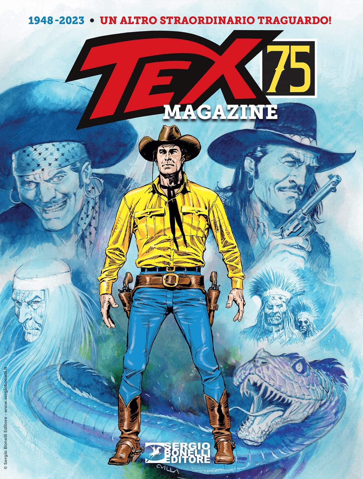Tex Magazine 75 Anni - Collana Almanacchi 184 - Sergio Bonelli Editore - Italiano