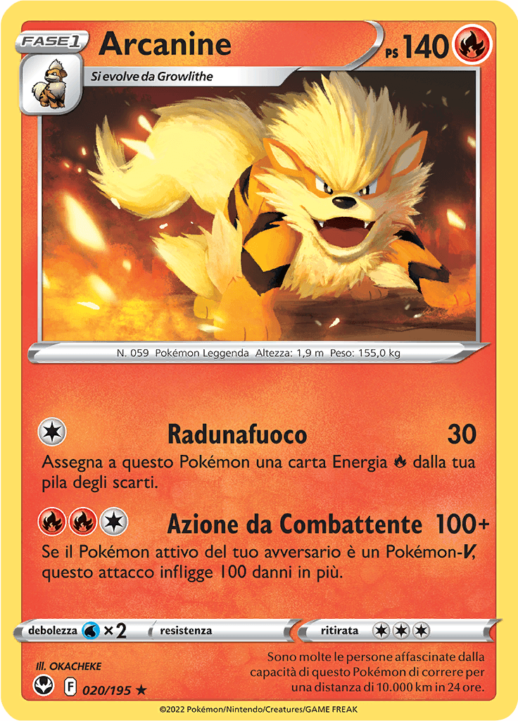 Arcanine - Tempesta Argentata 20/195 - Italiano - Near Mint