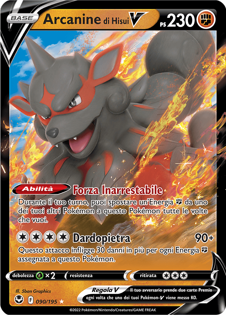 Arcanine di Hisui V - Tempesta Argentata 90/195 - Italiano - HOLO - Near Mint