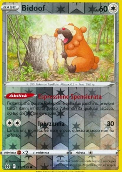 Bidoof - Reverse - Zenit Regale 111/159 - Italiano - HOLO - Near Mint