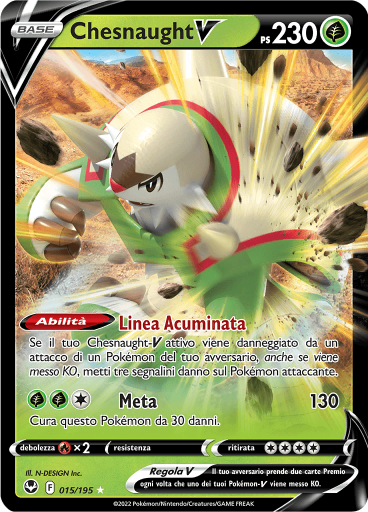Chesnaught V - Tempesta Argentata 15/195 - Italiano - HOLO - Near Mint