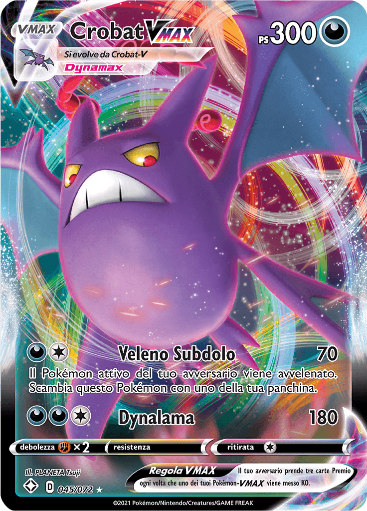Crobat V MAX - Destino Splendente 045/072 - Italiano - HOLO - Nuovo