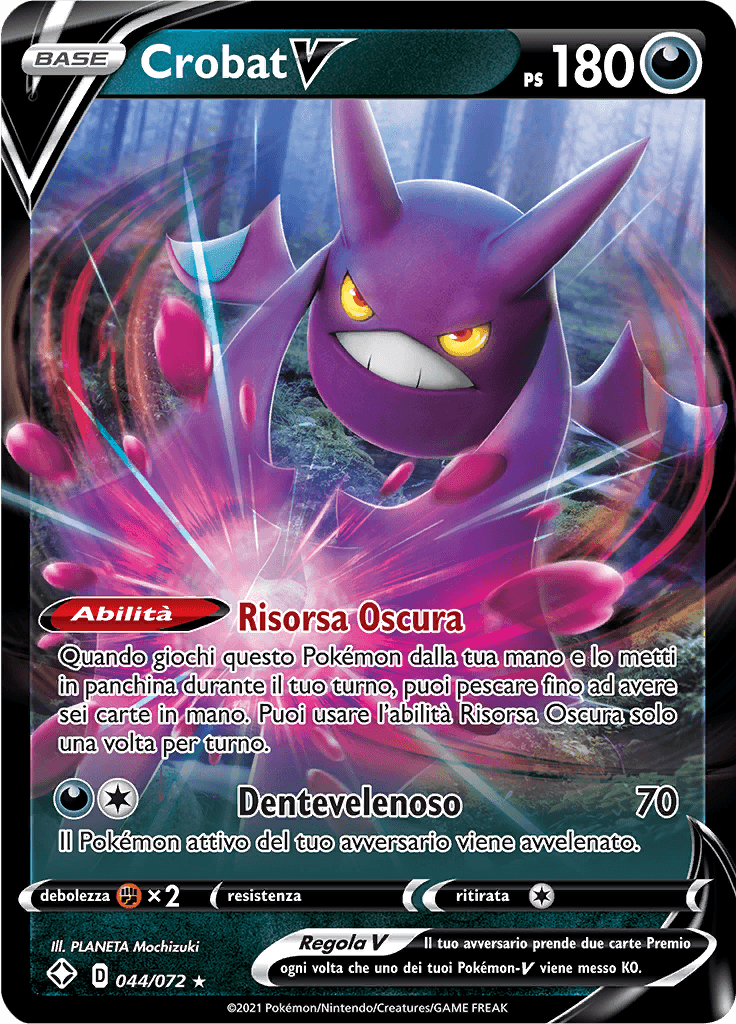 Crobat V - Destino Splendente 044/072 - Italiano - HOLO - Nuovo