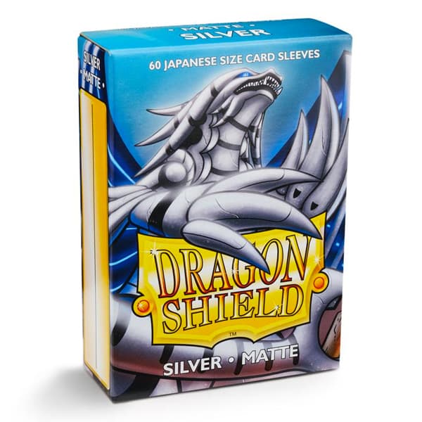 Bustine Protettive (60 Carte) - Japanese Small Size 62x89 mm - Matte Silver Ruvide Argento