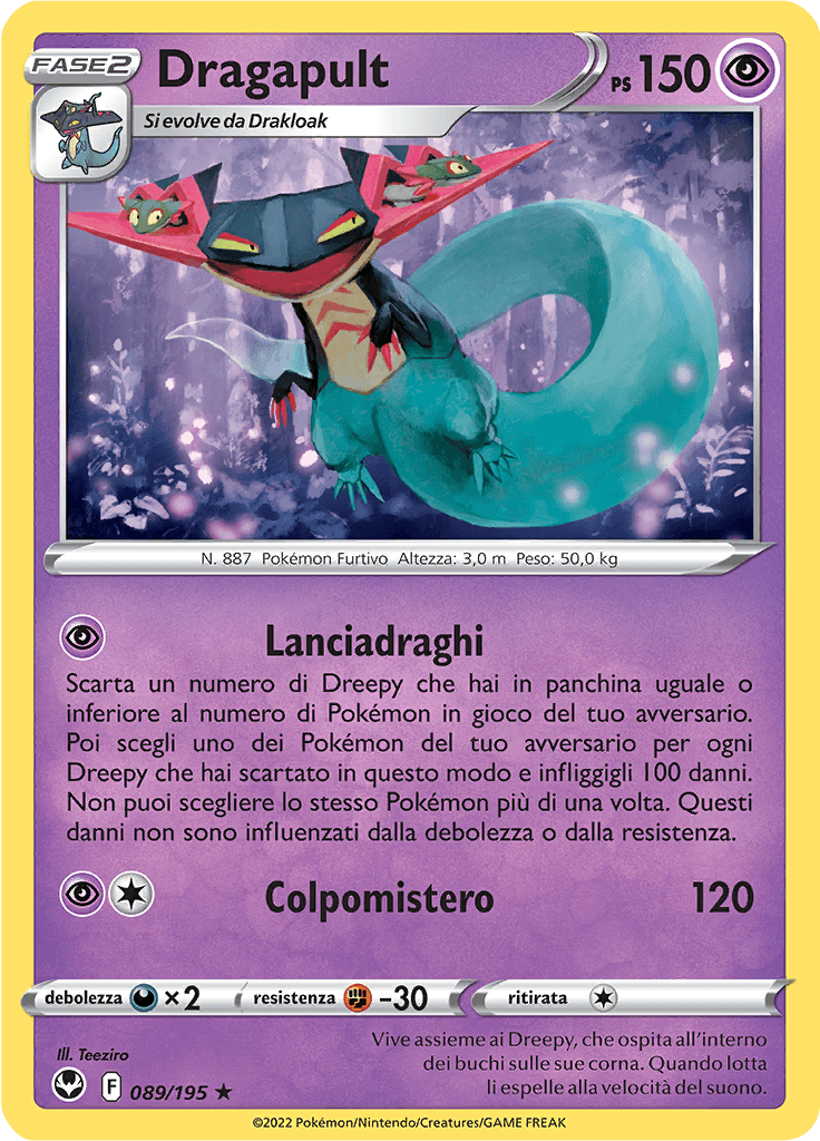 Dragapult - Tempesta Argentata 89/195 - Italiano - HOLO - Near Mint