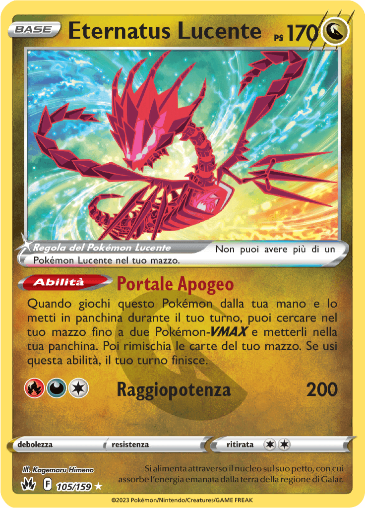 Eternatus Lucente - Zenit Regale 105/159 - Italiano - HOLO - Near Mint