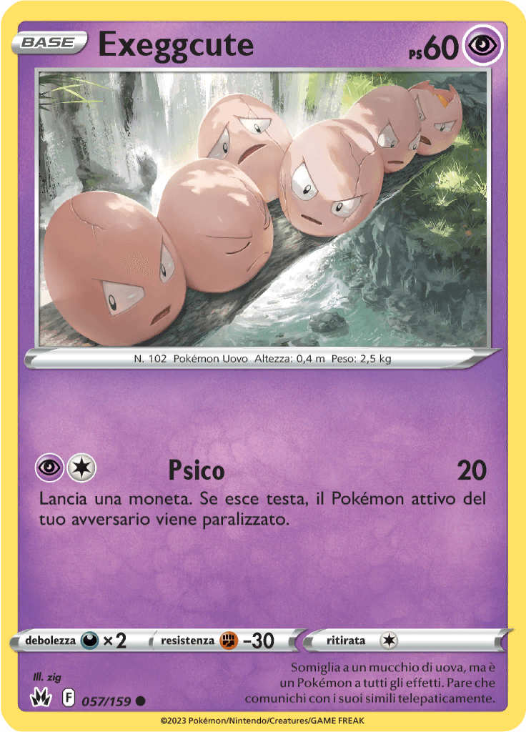 Exeggcute - Zenit Regale 57/159 - Italiano - Near Mint
