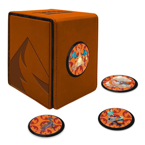 Porta Mazzo 100 Carte Deck Box Alcove Click - Scorching Summit - Charizard