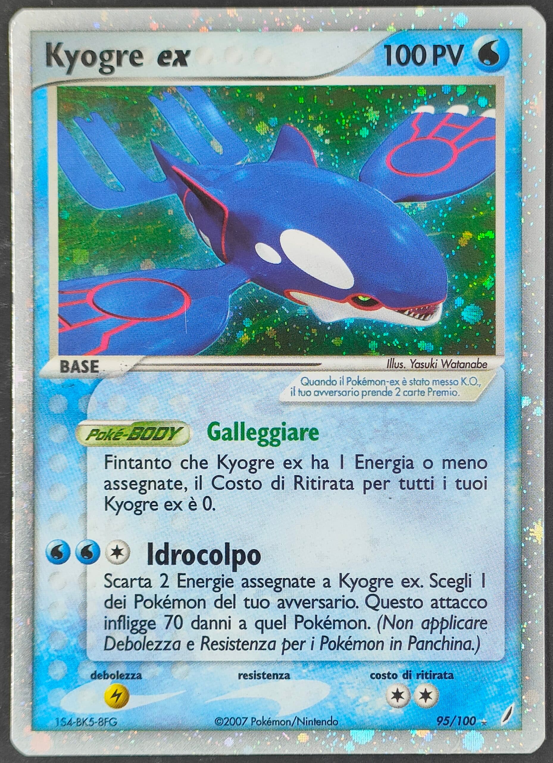 Kyogre EX - EX Guardiani dei Cristalli 95/100 - Italiano - HOLO - Good