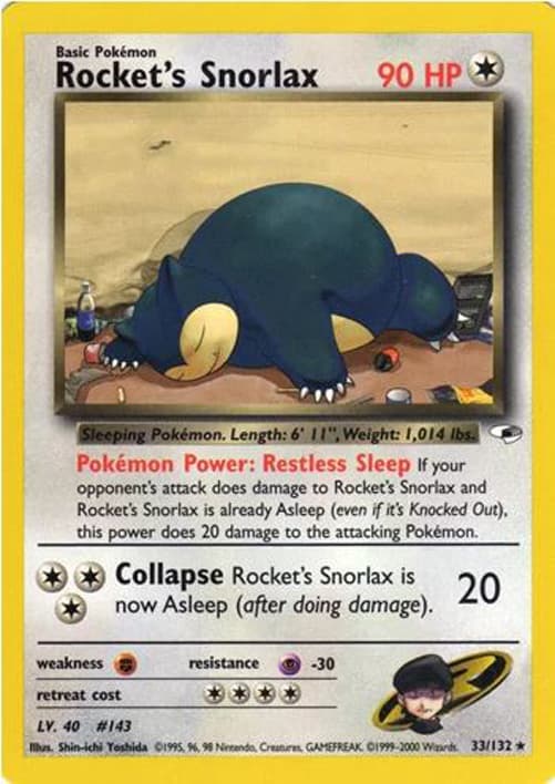 Rocket's Snorlax - Gym Heroes 33/132 - Inglese - Poor