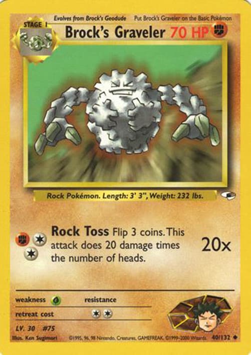 Brock's Graveler - Gym Heroes 40/132 - Inglese - Near Mint