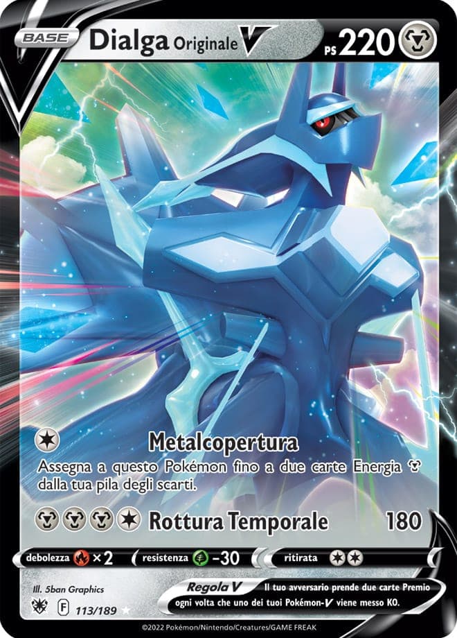 Dialga Originale V - Lucentezza Siderale 113/189 - Italiano- HOLO - Nuovo