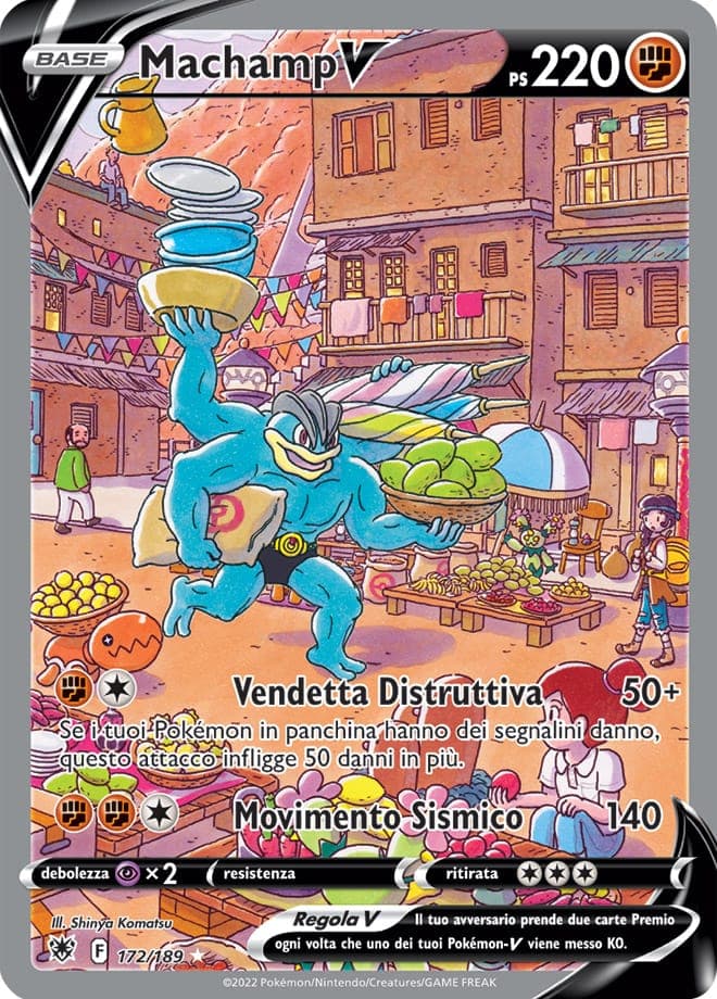 Machamp V - Lucentezza Siderale 172/189 - Italiano- HOLO - Nuovo