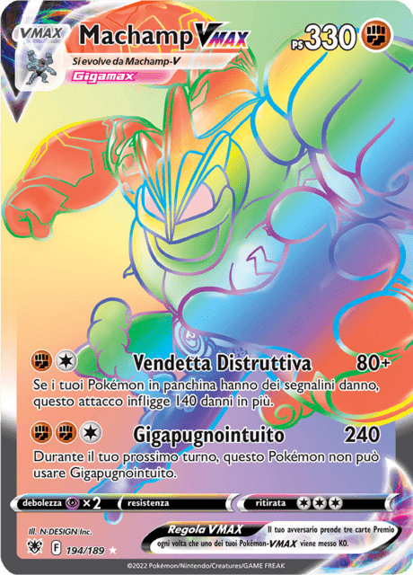 Machamp VMAX - Lucentezza Siderale 194/189 - Italiano- HOLO - Nuovo