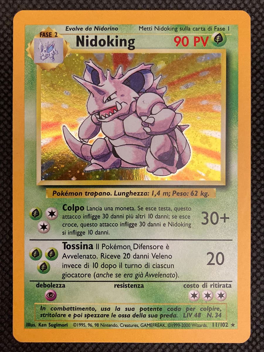 Nidoking - Set Base 11/102 - Italiano- HOLO - Excellent