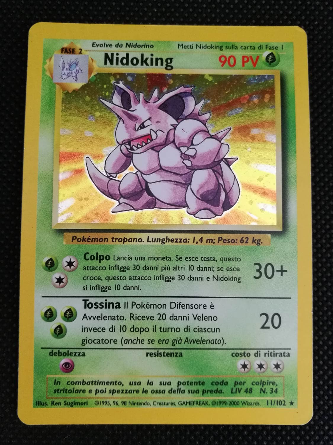 Nidoking - Set Base 11/102 - Italiano- HOLO - Good
