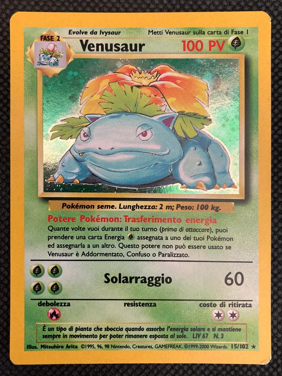 Venusaur - Set Base 15/102 - Italiano- HOLO - Excellent