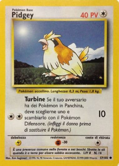 Pidgey - Set Base 57/102 - Italiano - Near Mint