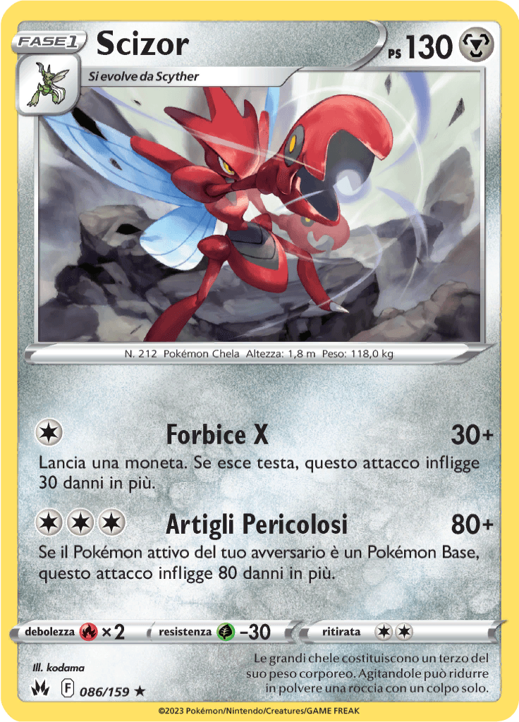 Scizor - Zenit Regale 86/159 - Italiano - Near Mint