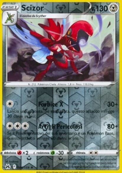 Scizor - Reverse - Zenit Regale 86/159 - Italiano - HOLO - Near Mint