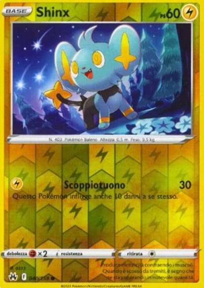 Shinx - Reverse - Zenit Regale 40/159 - Italiano - HOLO - Near Mint