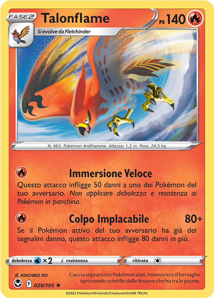 Talonflame - Tempesta Argentata 29/195 - Italiano - Near Mint