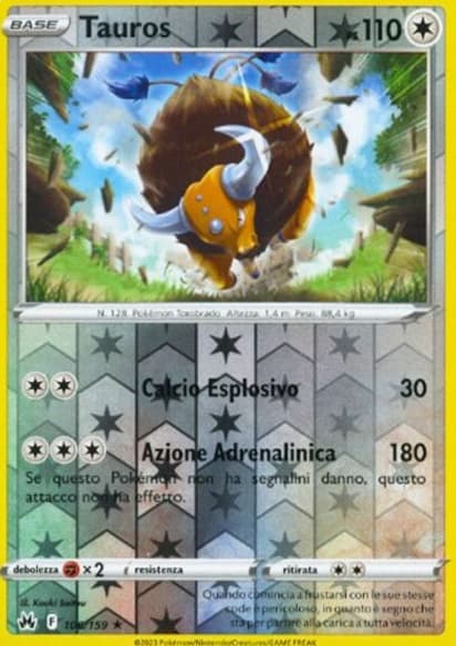 Tauros - Reverse - Zenit Regale 106/159 - Italiano - HOLO - Near Mint