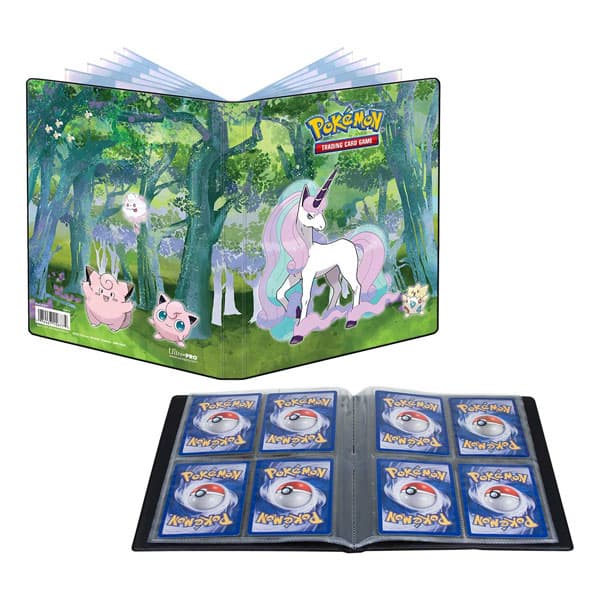 Album Raccoglitore 80 Carte 10 Fogli 4 Tasche - Portfolio 4 Pocket - Pokemon Enchanted Glade
