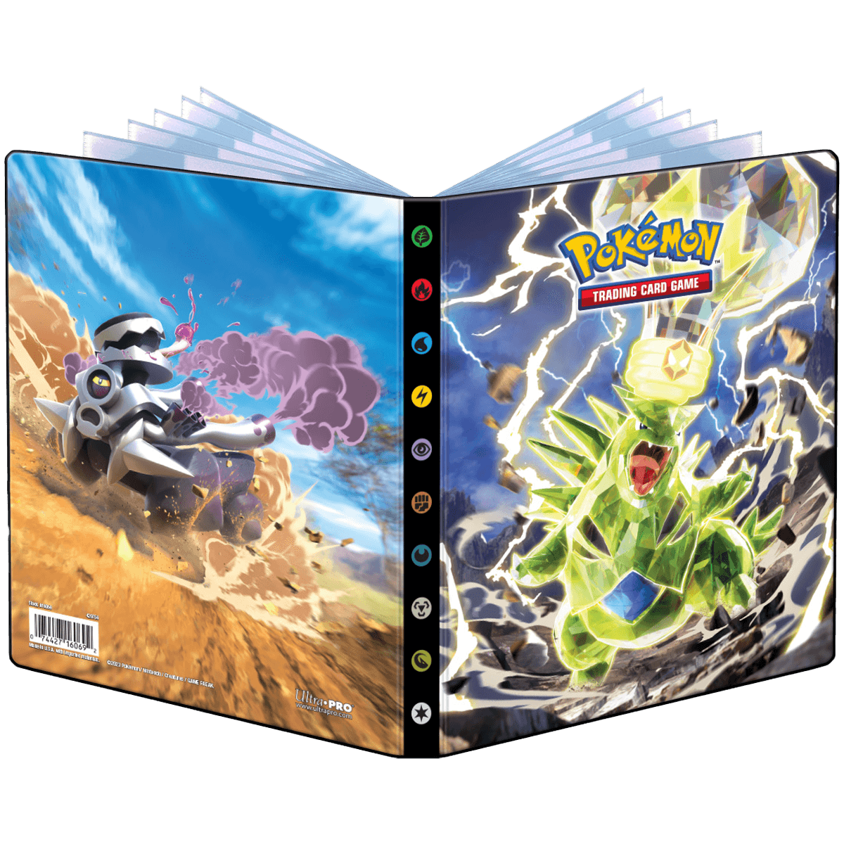 Album Raccoglitore 80 Carte 4 Tasche - Portfolio 4 Pocket - Pokemon Ossidiana Infuocata - Tyranitar